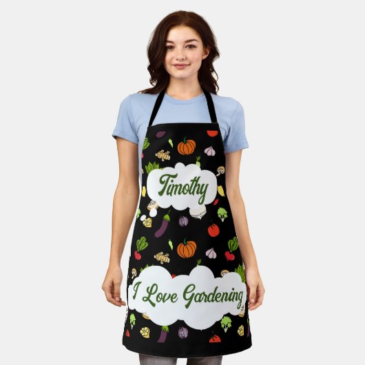 私はガーデニングエプロンが大好き エプロン (着用した状態)