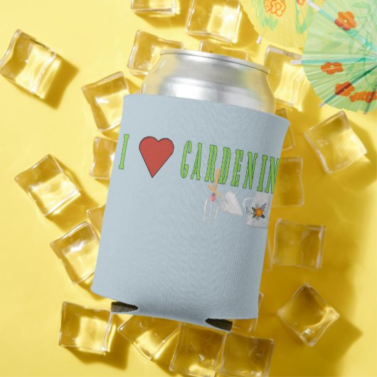 私はガーデニング図解入りの、写真付きの文字 缶クーラー (インサイチュ 夏)