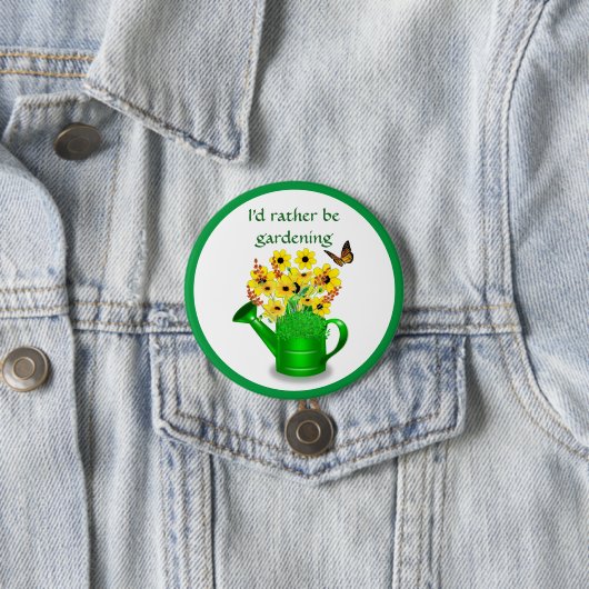 私はガーデニング/フラワーの方が好きだ 缶バッジ (インサイチュ)