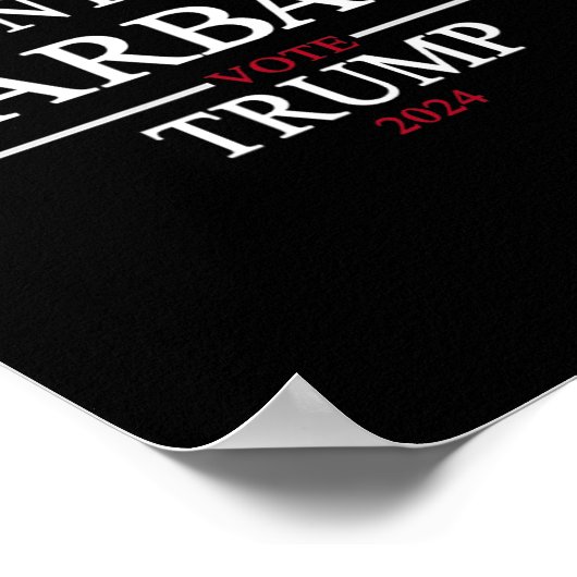 私はガービージュ投票トランプ2024ポリティとして識別おもしろいする ポスター (角)