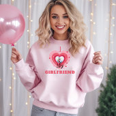 私はガールフレンドが大好き写真かわいパーソナライズされたいプレゼント スウェットシャツ