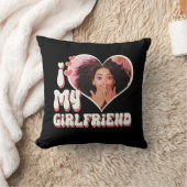 私はガールフレンドが大好カスタムきおもしろい クッション (ブランケット)