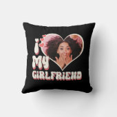 私はガールフレンドが大好カスタムきおもしろい クッション (裏面)