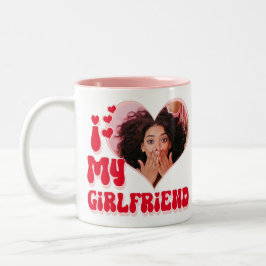 私はガールフレンドが大好カスタムきおもしろい ツートーンマグカップ