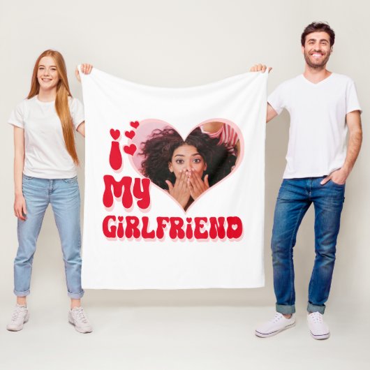 私はガールフレンドが大好カスタムきおもしろい フリースブランケット (インサイチュ)