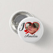 私はガールフレンドが大好カスタムきパーソナライズされた 缶バッジ (正面&裏面)