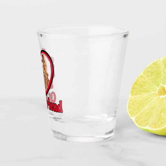 私はガールフレンドが大好カスタムき ショットグラス (右)