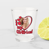 私はガールフレンドが大好カスタムき ショットグラス (正面)