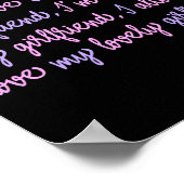 私はガールフレンドが大好カスタムき ポスター (角)