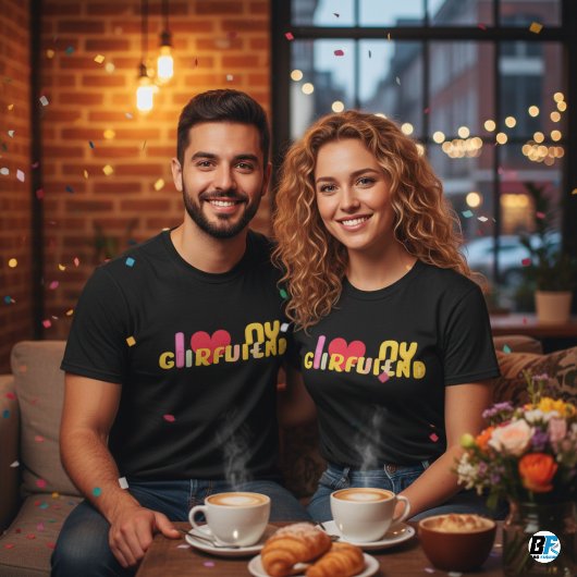 私はガールフレンドが大好カスタムき | ミニマルな贈り物 | Tシャツ