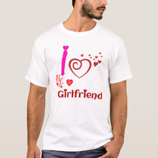 私はガールフレンドが大好カスタムき Tシャツ