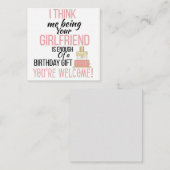 私はガールフレンドである エンクロージャーカード (正面/裏面)