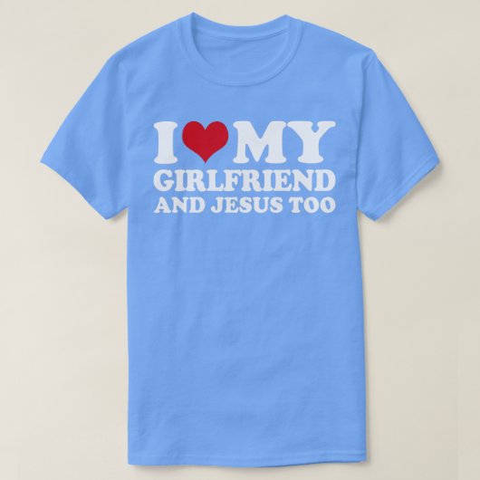 私はガールフレンドとイエスも大好き1 Tシャツ (デザイン正面)