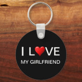 私はガールフレンドのキーチェーンが大好き キーホルダー (正面)