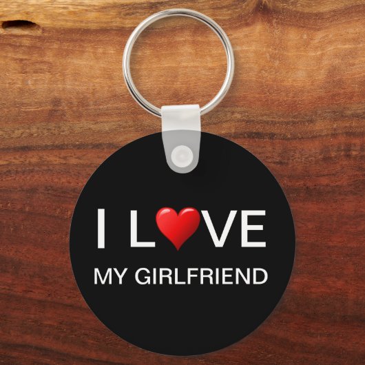 私はガールフレンドのキーチェーンが大好き キーホルダー (正面)