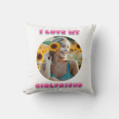 私はガールフレンドのバブルのバレンタインデーの贈り物が大好き クッション (正面)