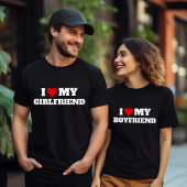 私はガールフレンドのバレンタインデーハートが大好き Tシャツ