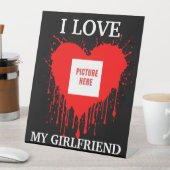 私はガールフレンドのバレンティカスタムーの日が大好き 台座サイン (インサイチュ)