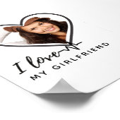 私はガールフレンドの写真ギフトアートが大好パーソナライズされたき ポスター (角)