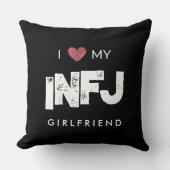 私はガールフレンドの性格特徴バレンタインが大好き クッション (正面)