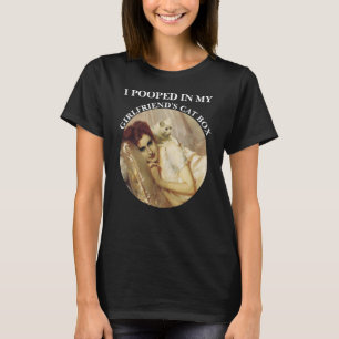 私はガールフレンドの猫箱に入れた Tシャツ