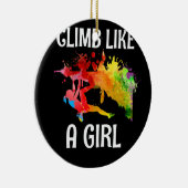 私はガールロック登山に登るカラフル セラミックオーナメント (右)