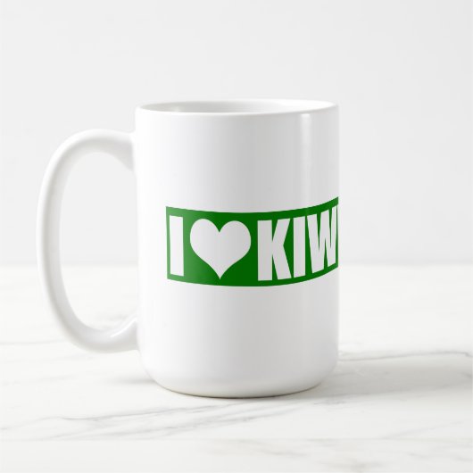 私はキウイが大好き コーヒーマグカップ (左)