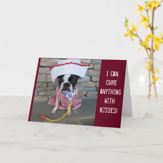 私はキスとの何でも治してもいいです! すぐによく得て下さい カード (黄色い花)