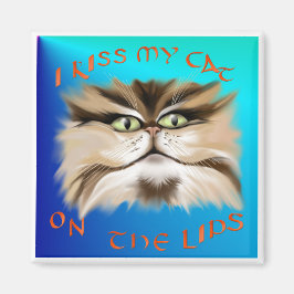 私はキスの磁石に猫を乗せる マグネット