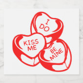 私はキス私はバレンタインデー スパークリングワインラベル (シングルラベル)