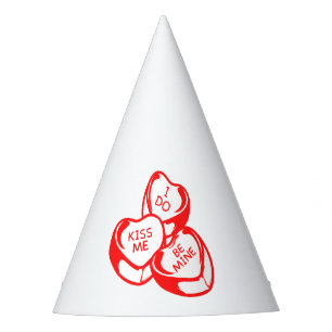 私はキス私は私のバレンタインデーパーティーハット パーティーハット