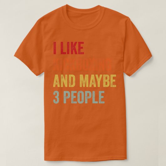 私はキックボクシングが好きかもしれない3人 Tシャツ (デザイン正面)