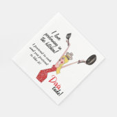 私はキッチンで演奏するのが大好き – 私は調理師... スタンダードランチョンナプキン (角)