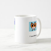 私はキツネのマグを愛します コーヒーマグカップ (正面右)