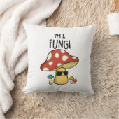 私はキノコおもしろいパン クッション (ブランケット)