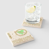 私はキノコが大嫌いだ好きなキノコがない ストーンコースター (横)