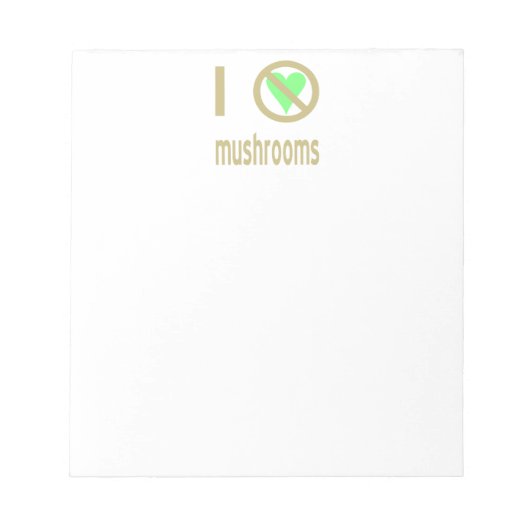 私はキノコが嫌いだ ノートパッド (正面)