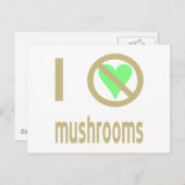 私はキノコが嫌いだ ポストカード (正面/裏面)
