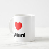 私はキマーニを愛している コーヒーマグカップ (正面左)