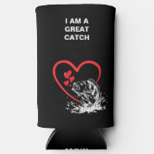 私はキャッチ素晴らしモノグラムラブ魚釣り スリム缶クーラー (正面)