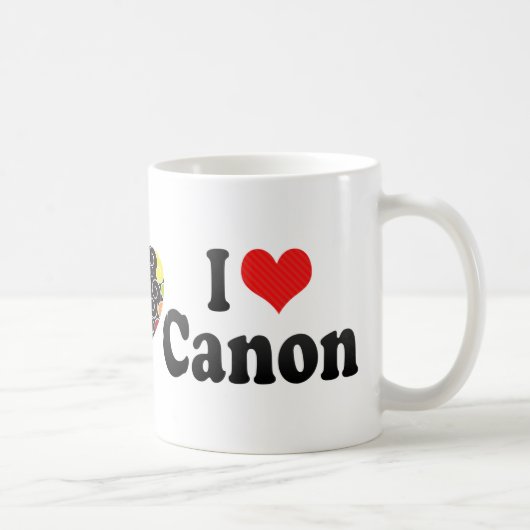 私はキャノンを愛します コーヒーマグカップ (右)