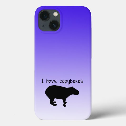 私はキャピバラパープルケースメイトiPhoneケースが大好き Case-Mate iPhoneケース (裏面)