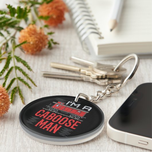 私はキャブーズマンモデル列車コレクターだ キーホルダー (正面右)