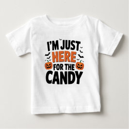 私はキャンディのためにここにいる – 面白いハロウィーン ベビーTシャツ