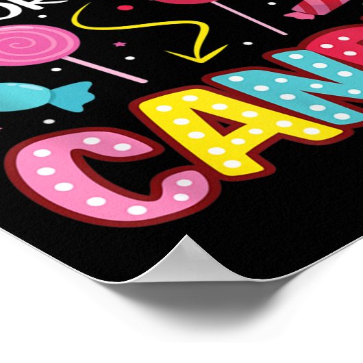 私はキャンディの面白いハロウィーンの食べ物のためにちょうどここに来ている ポスター (角)