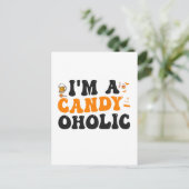 私はキャンディオリック・ハロウィンおもしろいのギフト不気味だ ポストカード (スタンド正面)