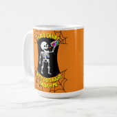 私はキャンディスケルトンマグカップが大好き コーヒーマグカップ (正面左)