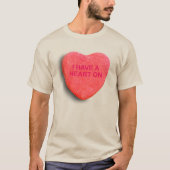 私はキャンディハートを持っている Tシャツ (正面)