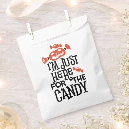 私はキャンディ・ハロウィンのためにここにいる フェイバーバッグ (クリップ留めされた状態)