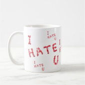私はキャンデーのハートのコーヒーカップのマグ憎みます コーヒーマグカップ (左)